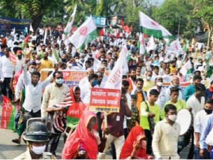 The agitation against the agricultural law was stopped in Bandra, the protest of the central government by the front workers | कृषी कायद्याविरोधातील आंदोलन वांद्र्यात रोखले, केंद्र सरकारचा मोर्चेकऱ्यांकडून निषेध 