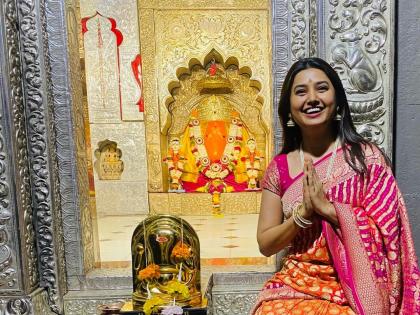 Actress Prajakta Mali Ozar's darshan of Vigneshwara, shared photos | अभिनेत्री प्राजक्ता माळी ओझरच्या विघ्नेशवरांच्या दर्शनाला, फोटो केले शेअर