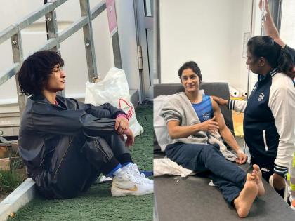 paris olympics 2024 updates President of the Indian Olympic Association PT Usha met Indian wrestler Vinesh Phogat  | Paris Olympics 2024 : तोंडचा घास गेला! पैलवान विनेश फोगाट रूग्णालयात दाखल; पी.टी उषा यांनी घेतली भेट 