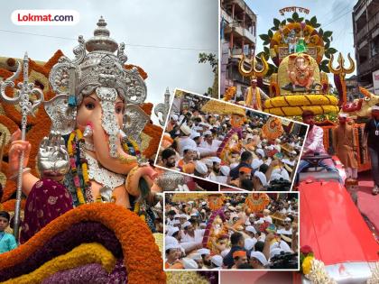 Pune Ganpati Festival Bappa come early next year Farewell to Ganesha today All five famous Ganeshas of Pune arrive at Belgaum Chowk | Pune Ganpati Festival : पुढच्या वर्षी लवकर या! पुण्यातील मानाच्या पाचही गणपतींच्या विसर्जन मिरवणुकीस सुरुवात Pune Ganpati Festival Bappa come early next year Farewell to Ganesha today All five famous Ganeshas of Pune arrive at Belgaum Chowk | Pune Ganpati Festival : पुढच्या वर्षी लवकर या! पुण्यातील मानाच्या पाचही गणपतींच्या विसर्जन मिरवणुकीस सुरुवात