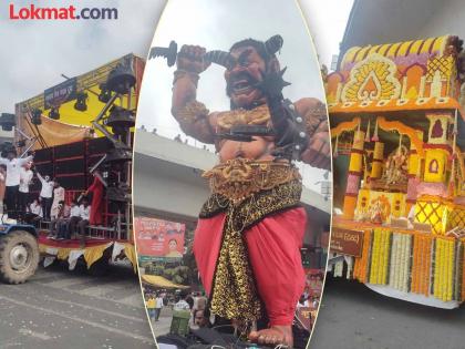 Pune Ganpati Festival DJ thrill at the Ganpati Visarjan procession at Swargate | Pune Ganpati Festival : स्वारगेट येथे गणपती विसर्जन मिरवणुकीत डीजेचा थरार