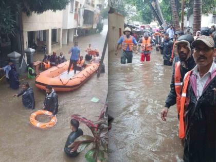 Heavy rains in Pune Collectors orders to give holidays to offices boats also entered for rescue operation  | पुण्यात पावसाचा हाहा:कार: कार्यालयांना सुटी देण्याचे जिल्हाधिकाऱ्यांचे आदेश, बोटीही बचाव कार्यात दाखल 