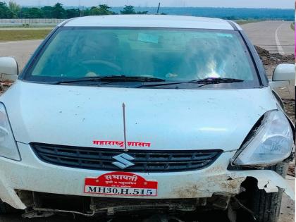 Zilla Parishad Agriculture Chairman's car accident, fortunately a disaster was avoided | जिल्हा परिषद कृषी सभापतींच्या कारला अपघात, सुदैवाने अनर्थ टळला