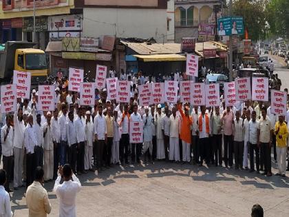 Strict shutdown in Khatav taluk to protest Jihe Katapur water theft, farmers aggressive | Satara News: जिहे-कटापूर पाणी चोरीच्या निषेधार्थ खटाव तालुक्यात कडकडीत बंद, शेतकरी आक्रमक 