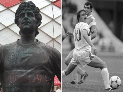 FIFA Football World Cup 2018: football fan held after england scrawled on statue of spartak moscow legend | FIFA Football World Cup 2018 : ' त्या ' फुटबॉल चाहत्याला भोगावा लागला तुरुंगवास