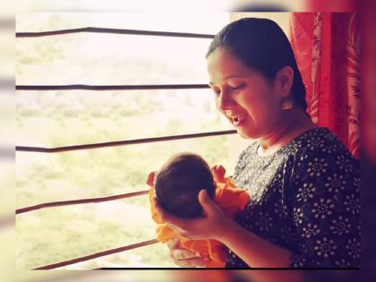 marathi actress Radha Sagar shares first photo of baby after 4 months | ४ महिन्यांनी राधा सागरने शेअर केला बाळाचा पहिला फोटो; तुम्ही पाहिलं का अभिनेत्रीच्या लेकाला?