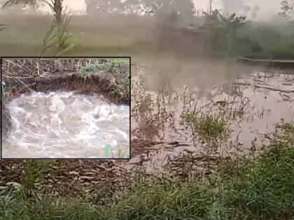 Kolhapur Direct pipeline burst for the third time in Radhanagari taluka | Kolhapur: राधानगरी तालुक्यात थेट पाईपलाईन तिसऱ्यांदा फुटली, शेतीचे नुकसान