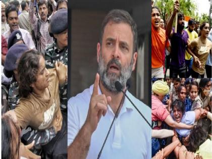 Wrestler Protest: 'Coronation Complete - Arrogant King'; Rahul Gandhi criticizes PM Modi | Wrestler Protest: 'राज्याभिषेक पूर्ण झाला, अहंकारी राजा'; पैलवानांच्या आंदोलनावरुन राहुल गांधीची PM मोदींवर खोचक टीका