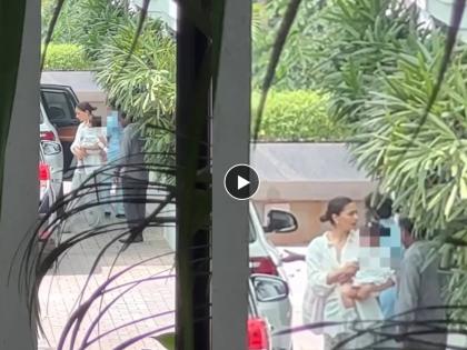 alia bhat with her daughter raha kapoor spotted video went viral | आलियाच्या कडेवर क्यूट पोनीटेलमध्ये दिसली राहा कपूर, मायलेकींचा Video व्हायरल