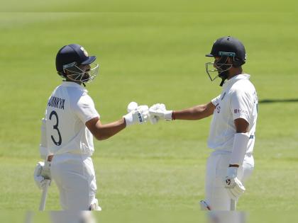 IND vs AUS : captain leading from front, Ajinkya Rahane and Cheteshwar Pujara started Australia tour with 50s | IND vs AUS : अजिंक्य रहाणेची 'कॅप्टन' इनिंग, चेतेश्वर पुजाराची साथ; पृथ्वी शॉ, शुबमन गिल 'भोपळ्या'वर माघारी