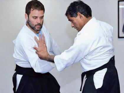 Rahul Gandhi has Akindo's Blackbelt; Proof given by | राहुल गांधींकडे आहे एकिडोचा ब्लॅकबेल्ट; असा दिला पुरावा