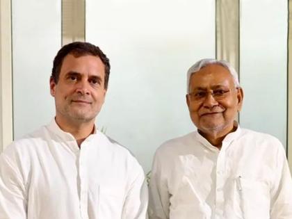 I am not in pm race Nitish Kumar breaks silence after meeting congress Rahul Gandhi | “माझी पंतप्रधान बनण्याची इच्छा नाही,” राहुल गांधींच्या भेटीनंतर नितीश कुमारांनी सोडलं मौन