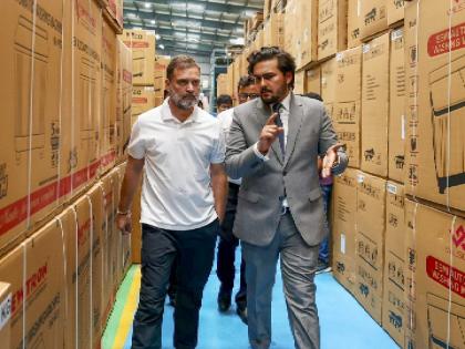 80 percent of spare parts for TVs in the country come from China, 'Make in India' is only a 'jodajodi': Rahul Gandhi | देशातील टीव्हींचे ८० टक्के सुटे भाग चीनमधून येतात, ‘मेक इन इंडिया’त फक्त ‘जोडाजोडी’ : राहुल गांधी 80 percent of spare parts for TVs in the country come from China, 'Make in India' is only a 'jodajodi': Rahul Gandhi | देशातील टीव्हींचे ८० टक्के सुटे भाग चीनमधून येतात, ‘मेक इन इंडिया’त फक्त ‘जोडाजोडी’ : राहुल गांधी
