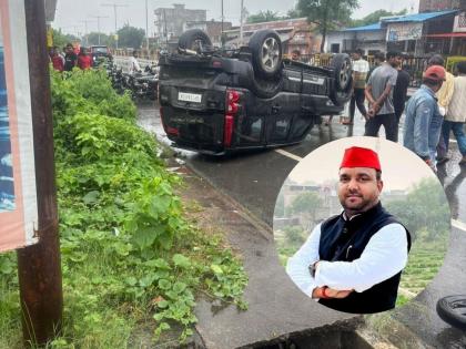 Samajwadi Party MLA Rahul Lodhi Injured in Car Accident | सपा आमदाराच्या कारला अपघात, अचानक गाडीचे स्टेअरिंग तुटले अन्...