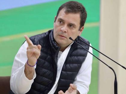 congress manifesto for lok sabha election rahul gandhi reiterates nyay scheme | गरिबी पर वार, 72 हजार; काँग्रेसचा जाहीरनामा प्रसिद्ध करताना राहुल गांधींचा नारा