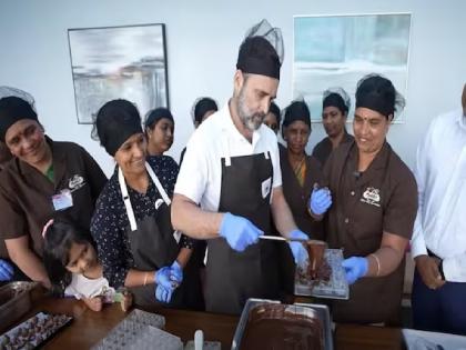 Rahul Gandhi Chocolate Factory Visit: Rahul Gandhi becomes a chef; A chocolate made in a factory in ooty, shared a unique story | VIDEO: राहुल गांधी बनले शेफ; उटीतील कारखान्यात बनवले चॉकलेट, शेअर केली अनोखी गोष्ट