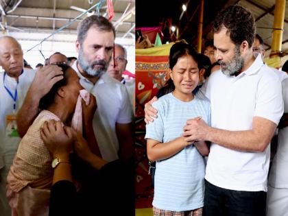 Rahul Gandhi In Manipur: 'Violence will not solve the problem, peace is the only solution', Rahul Gandhi met the victims in Manipur | 'हिंसेने तोडगा निघणार नाही, शांतता हाच एकमेव उपाय', राहुल गांधींनी घेतली पीडितांची भेट...