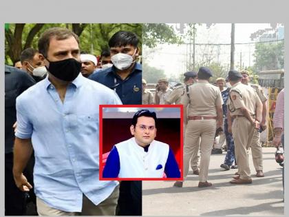 Noida police takes news anchor Rohit Ranjan into custody amid misleading video of Rahul Gandhi | राहुल गांधींच्या व्हिडिओवरुन दोन राज्यांच्या पोलिसांमध्ये बाचाबाची; न्यूज अँकर ताब्यात