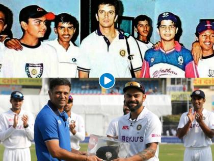 IND vs SL, 1st Test Live Updates : Moments like these make you feel grateful for where you are. I guess dreams do come true, Virat Kohli tweet goes viral, Video | Virat Kohli, IND vs SL, 1st Test Live Updates : स्वप्न पूर्ण होतात..!; राहुल द्रविडच्या हस्ते सत्कार झाल्यावर विराट कोहली झाला भावूक, सांगितला जुना किस्सा, Video 