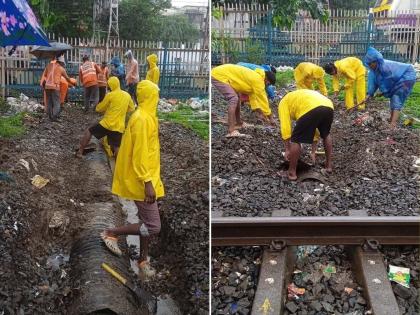 in mumbai not only the railway area but also the side of the tracks are clean western railway create waste collection points | रेल्वे परिसरच नव्हे, रुळांची बाजूही स्वच्छ; पश्चिम रेल्वेकडून कचरा संकलन पॉइंट्स तयार