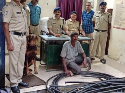 Railway signal cable thief arrested in 24 hours in Kasara rana dog helped to find | राणा श्वानाची कमाल: कसाऱ्यात रेल्वेची सिग्नल केबल चोरणाऱ्यास २४ तासांत अटक