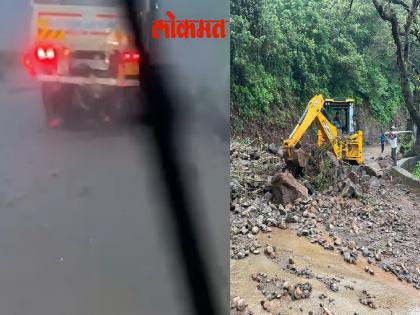 Heavy rain in Gaganbawda Kolhapur district A crack collapsed in Bhuibawda Ghat | Kolhapur: गगनबावड्यात जोरदार पाऊस; भुईबावडा घाटात दरड कोसळली, घरांमध्ये शिरले पाणी