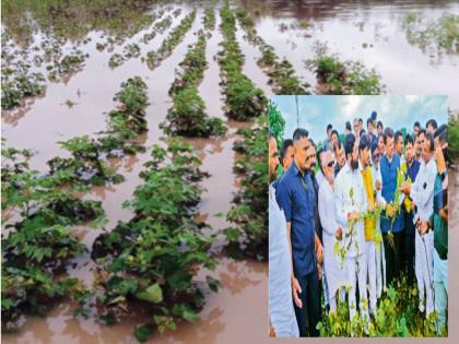 Crops on 8.5 lakh hectares in ten districts were carried away; To Farmer in Trouble | दहा जिल्ह्यांत ८.५ लाख हेक्टरवरील पिके गेली वाहून; शेतकरी रडकुंडीला