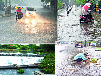  Pre-monsoon rains lashed the city | मान्सूनपूर्व पावसाने कोल्हापूर शहराला झोडपले--टाकाळा, नागाळा पार्क येथे झाडे पडली