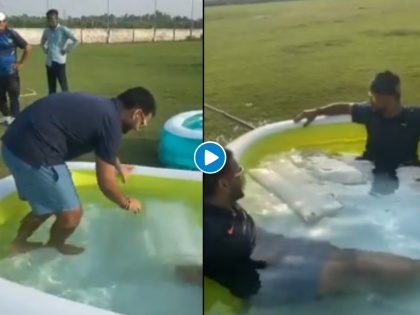 Suresh Raina and Rishabh Pant training in ice bath together, Video viral | कोरोना व्हायरसच्या संकटात सुरेश रैना अन् रिषभ पंतची धम्माल मस्ती; Video Viral 