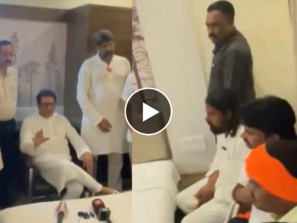 Face-to-face on-camera interaction between MNS Raj Thackeray and Maratha protesters; What happened in the meeting? | राज ठाकरे अन् मराठा आंदोलकांमध्ये समोरासमोर ऑन कॅमेरा संवाद; बैठकीत काय घडलं?