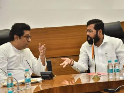 Raj Thackeray with which Shiv Sena? MNS President came meeting Chief Minister Eknath Shinde on Varsha | राज ठाकरे कोणत्या शिवसेनेसोबत? मनसे अध्यक्ष मुख्यमंत्री एकनाथ शिंदेंच्या भेटीला