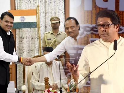 mns chief raj thackeray slams mahavikas aghadi shiv sena uddhav thackeray ajit pawar bjp oath celemony gudhi padwa melava mumbai | Raj Thackeray : "एक दिवस सकाळी उठलो आणि पाहतो तर काय जोडा वेगळाच;" राज ठाकरेंचा अजित पवारांना टोला