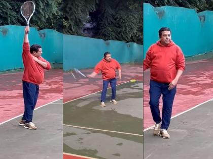 Video: mns Leader Raj Thackeray again on the tennis court! early morning playing on Shivaji Park Gymkhana, dadar mumbai, video Viral | Video: राज ठाकरे पुन्हा टेनिस कोर्टवर! शिवाजी पार्क जिमखान्यावर जबरदस्त 'टोले'बाजी