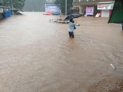 Adult dies after being swept away in flood waters in Chiplun | मुसळधार पावसाचा बळी, चिपळुणात पुराच्या पाण्यात वाहून प्रौढाचा मृत्यू