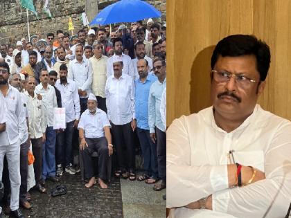 Raju Shetty stood in the rain to award 500 acres of land to Rajesh Kshirsagar | Kolhapur: क्षीरसागरांनी आरोप केला, ५०० एकराचे बक्षीसपत्र घेवून राजू शेट्टींनी पावसात ठिय्या मारला