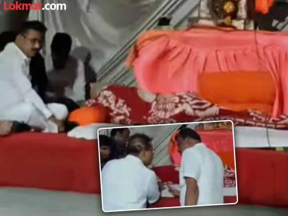 Sharad Pawar's NCP MLA Rajesh Tope met Manoj Jarange at midnight in antarwali sarati | Manoj Jarange : शरद पवारांच्या राष्ट्रवादीचे नेते राजेश टोपे यांनी मध्यरात्री घेतली जरांगेंची भेट