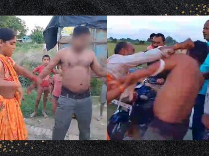 kanpur woman beat up bjp leader who came to remove hut tore his clothes fir registered | झोपडी हटवण्यासाठी आलेल्या भाजपा नेत्याला महिलेची बेदम मारहाण, कपडे फाडले अन्...