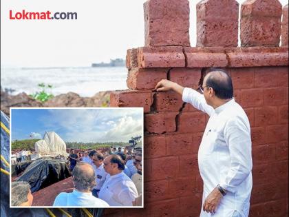 Deputy Chief Minister Ajit Pawar visited Rajkot Fort today | 'महाराजांच्या नावाला साजेसं स्मारक उभारणार', अजितदादांनी राजकोट किल्ल्याला दिली भेट, नेत्यांनाही सुनावलं