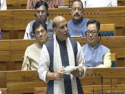 Parliament Monsoon Session: How many Indian aircraft did Pakistan shoot down? Rajnath Singh's sharp reply to Congress' question; said... | 'शत्रूची किती विमानं पाडली, हे त्यांनी कधीच विचारलं नाही'; राजनाथ सिंह यांचा लोकसभेत राहुल गांधींवर निशाणा Parliament Monsoon Session: How many Indian aircraft did Pakistan shoot down? Rajnath Singh's sharp reply to Congress' question; said... | 'शत्रूची किती विमानं पाडली, हे त्यांनी कधीच विचारलं नाही'; राजनाथ सिंह यांचा लोकसभेत राहुल गांधींवर निशाणा