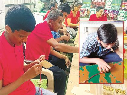The thread of love woven by the hands of special children reached abroad; ‘I can do something too’ gave me confidence | विशेष मुलांच्या हातांनी विणलेला प्रेमाचा धागा परदेशात पोहचला; पैश्यांसह मिळाला आत्मविश्वास The thread of love woven by the hands of special children reached abroad; ‘I can do something too’ gave me confidence | विशेष मुलांच्या हातांनी विणलेला प्रेमाचा धागा परदेशात पोहचला; पैश्यांसह मिळाला आत्मविश्वास