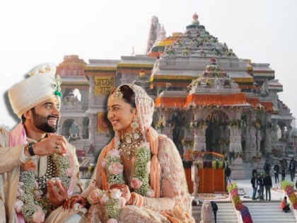 rakul preet singh and jacky bhagnani received prasad from ram mandir ayodhya after wedding | लग्नानंतर रकुल-जॅकी भगनानीला थेट अयोध्येतून आशीर्वाद, राम मंदिरातून खास भेट