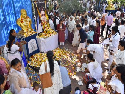 Mata Ramai's greetings from 5 thousand girls Ramai Janmotsav celebration at Ashok Vatika | ५ हजार लेकींकडून माता रमाईंना मानवंदना; अशोक वाटिका येथे रमाई जन्मोत्सव सोहळा  