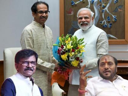 ...Then was Uddhav Thackeray licking Modiji's boots for 25 minutes?; Ramdas Kadam attacks Raut | ...मग तेव्हा उद्धव ठाकरे २५ मिनिटं मोदीजींचे बूट चाटत होते का?; रामदास कदमांचा राऊतांवर हल्ला ...Then was Uddhav Thackeray licking Modiji's boots for 25 minutes?; Ramdas Kadam attacks Raut | ...मग तेव्हा उद्धव ठाकरे २५ मिनिटं मोदीजींचे बूट चाटत होते का?; रामदास कदमांचा राऊतांवर हल्ला