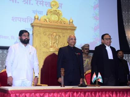 Ramesh Bais the new Governor of Maharashtra; Oath of office taken in Marathi at Raj Bhavan | रमेश बैस महाराष्ट्राचे नवे राज्यपाल; राजभवनात मराठीतून घेतली पदाची शपथ