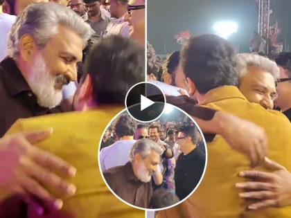 animal actor ranbir kapoor touches feet of ss rajamouli in movie promotion event video viral | ...अन् रणबीर कपूर भर कार्यक्रमात राजामौलींच्या पाया पडला, व्हिडिओ व्हायरल