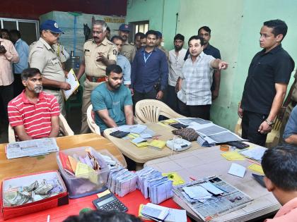 Guardian Minister Nitesh Rane raids Ghewari Matka bookies busts illegal traders | पालकमंत्री नितेश राणेंनी टाकली घेवारी मटका बुकीवर धाड, अवैध व्यवसायिकांचे धाबे दणाणले 