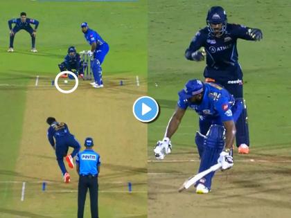 Video Rashid Khan Fooled Kieron Pollard with masterplan of Spin and Googly clean bowled him to game over watch IPL 2022 MI vs GT | Kieron Pollard vs Rashid Khan, IPL 2022 MI vs GT Video: राशिद खानचा ५ चेंडूंचा 'मास्टरप्लॅन' अन् धिप्पाड पोलार्डचा झाला 'गेम ओव्हर'