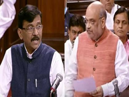 home minister amit shah reply to shiv sena mp sanjay raut in rajya sabha | Amit Shah Vs Sanjay Raut : डोळ्यात डोळे घालून...; राज्यसभेत अमित शाह अन् संजय राऊतांचा सामना'