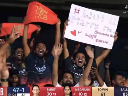 WPL 2024 : Marriage proposal for Shreyanka Patil and RCB’s players laughing in the dressing room. | RCBच्या महिला खेळाडूला चाहत्याची लग्नाची मागणी! Live Match मध्ये घडला प्रकार अन्...  