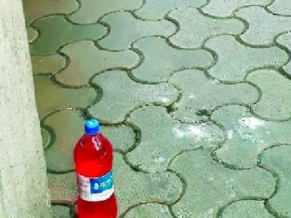 Red water bottles in the house and premises to run the dogs | कुत्र्यांना पळविण्यासाठी घर व परिसरात लाल पाण्याच्या बाटल्या